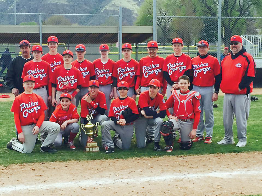 It was a great first tournament for the Bantam AA Knights in Kamloops on the weekend, as the local baseball team went 5-0 to win the Big League Experience Best of the West. The team has held most of its practices indoors, with just two outside. Photo Submitted